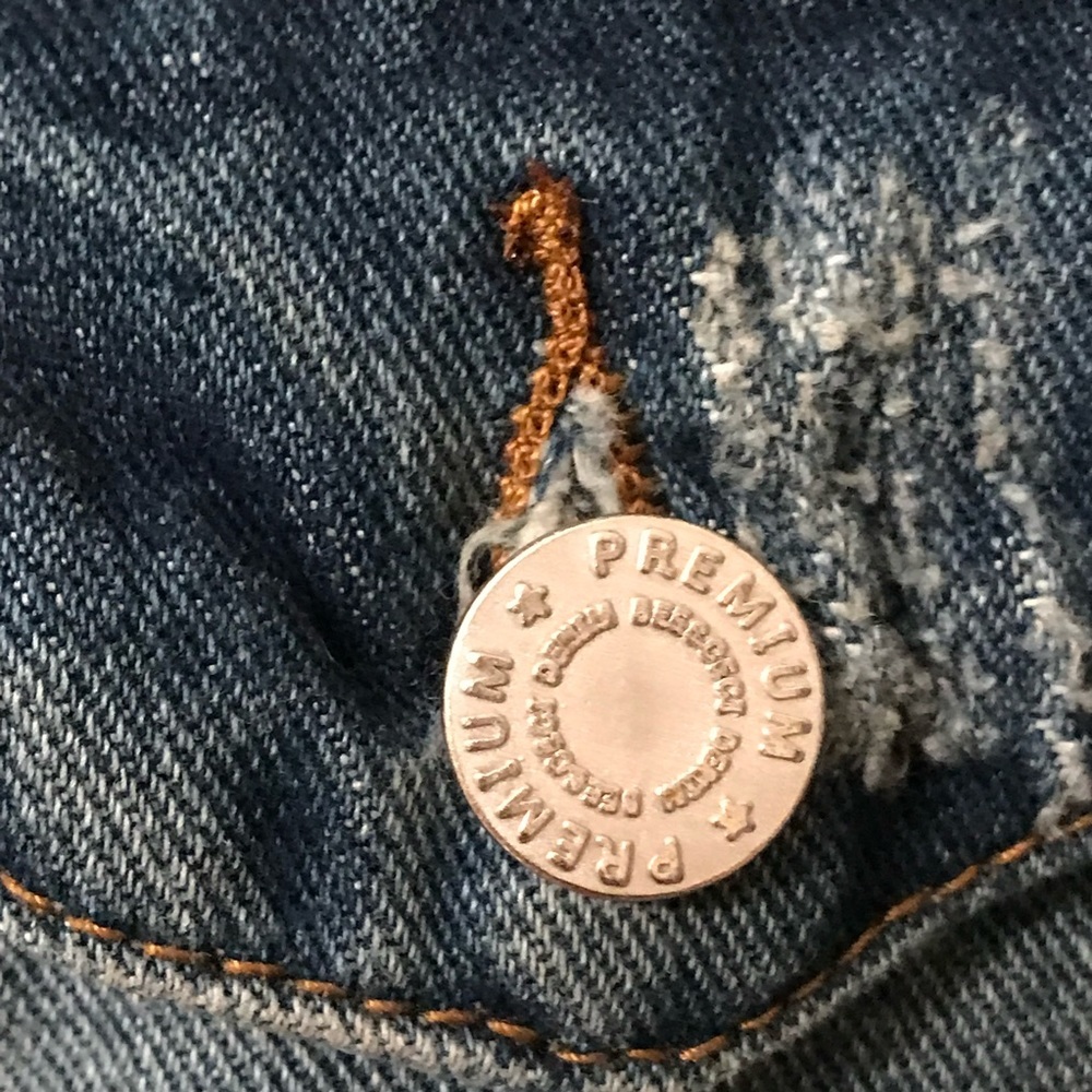 Bee & Ceci Blue Premium Denim Distressed Jacket - Picture 4 of 6
